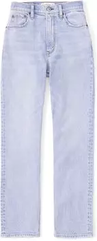 Джинсы Ultra High Rise Ankle Straight Jean Abercrombie & Fitch, цвет Light