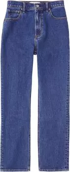 Джинсы Ultra High-Rise Ankle Straight Jeans Abercrombie & Fitch, цвет Dark