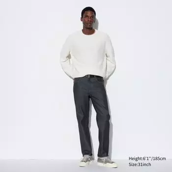 Джинсы Uniqlo мужские прямые, темно-синий
