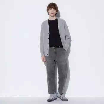 Джинсы Uniqlo мужские широкие, серый