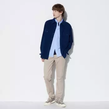Джинсы Uniqlo мужские ультра-стрейч скинни, бежевый