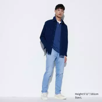 Джинсы Uniqlo мужские ультра-стрейч узкого кроя, синий