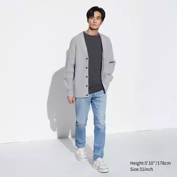 Джинсы Uniqlo мужские узкого кроя, синий