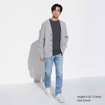 Джинсы Uniqlo мужские узкого кроя, синий