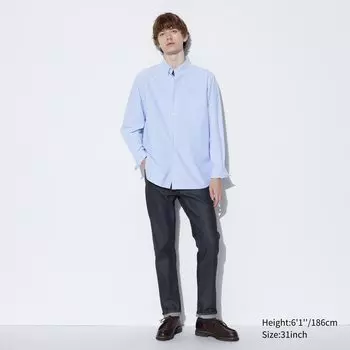 Джинсы Uniqlo мужские узкого кроя, темно-синий