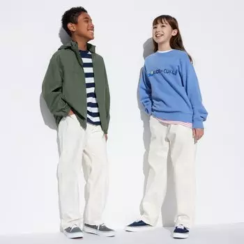 Джинсы UNIQLO широкие, белый