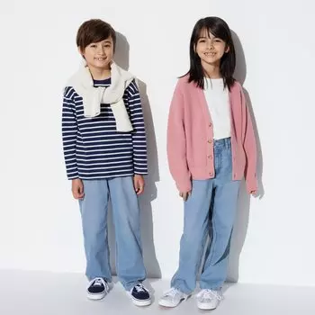 Джинсы UNIQLO широкие, синий