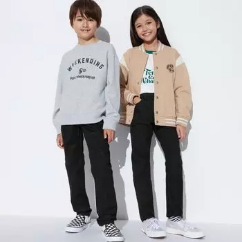 Джинсы UNIQLO ультраэластичные без молнии, черный