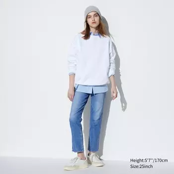 Джинсы Uniqlo женские прямого кроя, синий