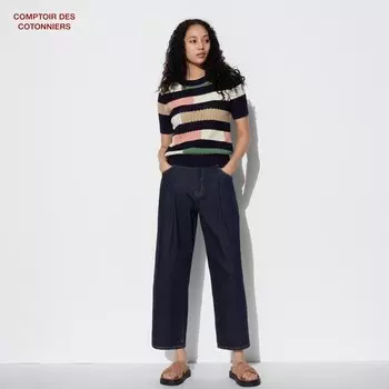 Джинсы Uniqlo женские широкие, синий