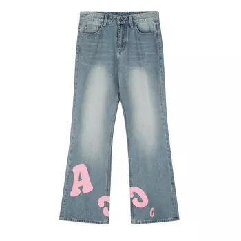 Джинсы унисекс A Chock, синий/розовый