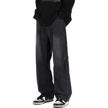 Джинсы унисекс Atletico De Madrid 1903, Окрашивание желтой грязью [обновление шнурка]