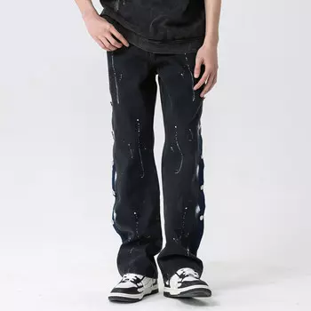 Джинсы унисекс черные Xinyinsu, черный