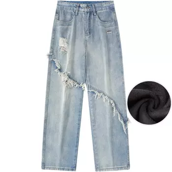 Джинсы унисекс Crayon Shinchan/Crayon Shinchan, Горчичный зеленый [плюш]