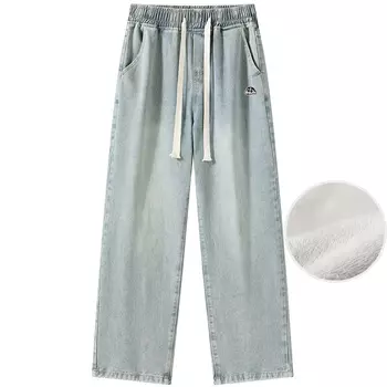 Джинсы унисекс Crayon Shinchan/Crayon Shinchan, Средний синий [бархатный]