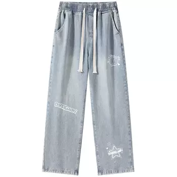 Джинсы унисекс Doraemon, черно-серый