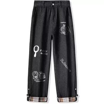 Джинсы унисекс Doraemon, Черный