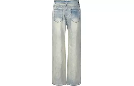 Джинсы унисекс KREATE, Джинсовая ткань желтого цвета (прямая версия)