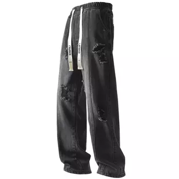 Джинсы унисекс La'T.Weekend, Античный синий (дырка)