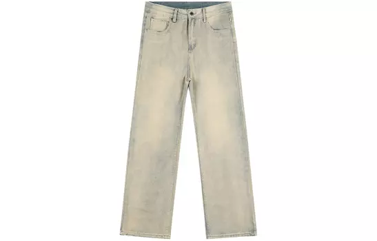 Джинсы унисекс LUCKY BRAND, Промытая желтая грязь (на флисовой подкладке)