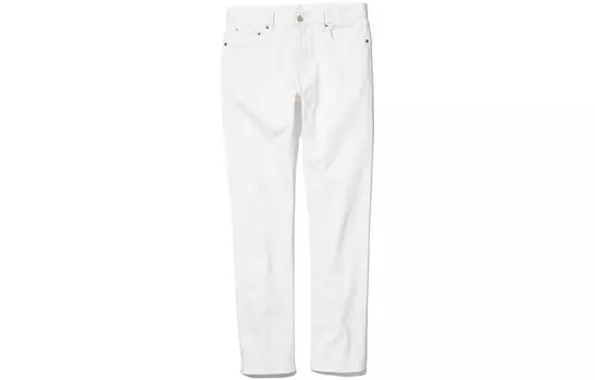 Джинсы унисекс молочно-белые Uniqlo, слоновая кость