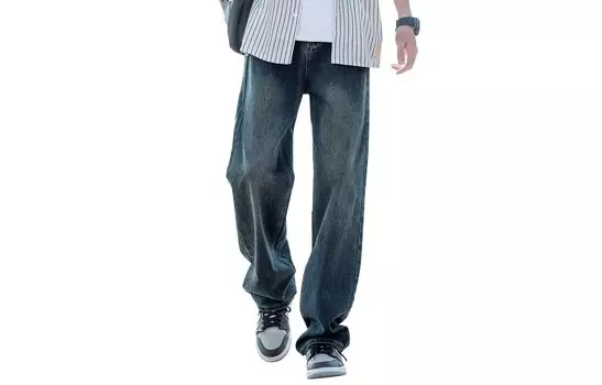 Джинсы унисекс MONTVOO, Синий (на флисовой подкладке)