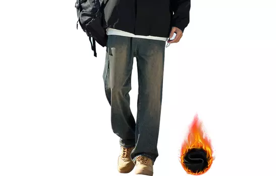 Джинсы унисекс Pucca, Черный [на флисовой подкладке]