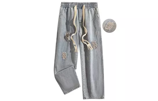 Джинсы унисекс RHIME, Светло-синий