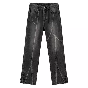 Джинсы унисекс с дырками и молниями Xinyinsu, темно-серый