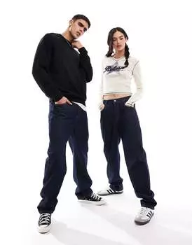 Джинсы унисекс с мешковатыми штанинами Reclaimed Vintage цвета индиго