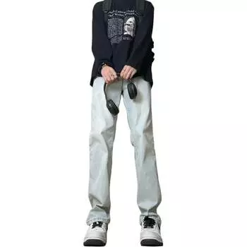 Джинсы унисекс Sunsetmonent, Светло-синий