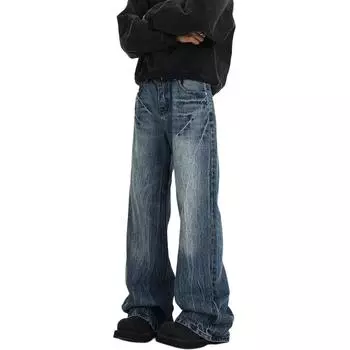 Джинсы унисекс Sunsetmonent, Винтажный синий