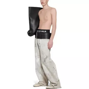 Джинсы унисекс светло-серые Balenciaga, серый
