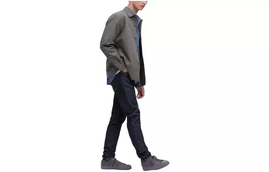 Джинсы унисекс темно-синие Uniqlo, темно-синий