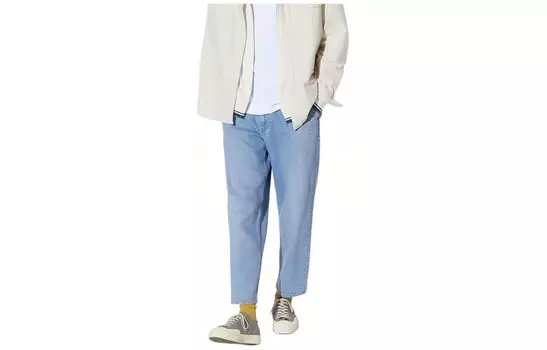 Джинсы унисекс Uniqlo, розовый/голубой