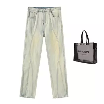 Джинсы унисекс UNKNOWTAL, Мытый темно-серый