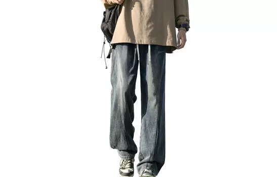 Джинсы унисекс Warrior Huichao Riding The Wind Collection, Nostalgic Blue[Comes with Apron Skirt]