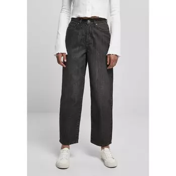 Джинсы Urban Classics Cropped high waist, черный