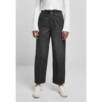 Джинсы Urban Classics Cropped high waist, черный