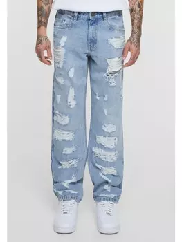 Джинсы Urban Classics, цвет new light blue heavy destroyed washed