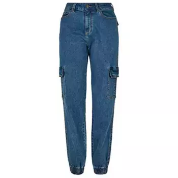 Джинсы Urban Classics Organic Stretch Cargo high waist, синий