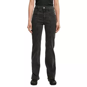 Джинсы Urban Classics Straight Slit high waist, черный