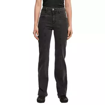 Джинсы Urban Classics Straight Slit high waist, черный