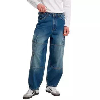 Джинсы Urban Classics Tapered Heavy Ounce Baggy Cargo, синий