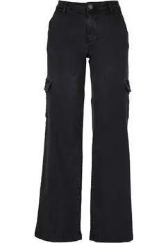 Джинсы Urban Classics Wide leg Cargo Jeans, черный деним