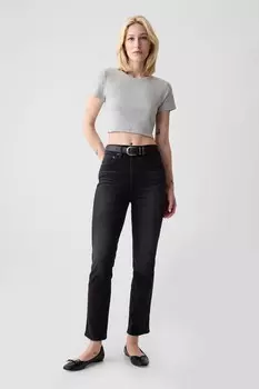 Джинсы узкие винтажные с высокой талией Gap, черный
