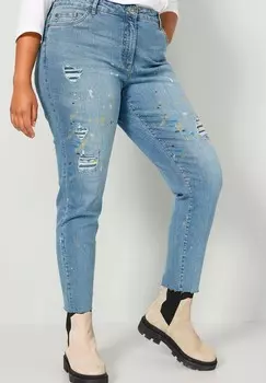 Джинсы узкого кроя Angel of Style, синий деним