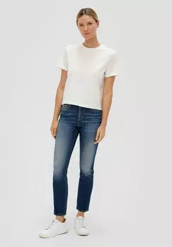 Джинсы узкого кроя ANKLE MID RISE s.Oliver, темно-синий деним