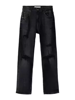 Джинсы узкого кроя Bershka, черный