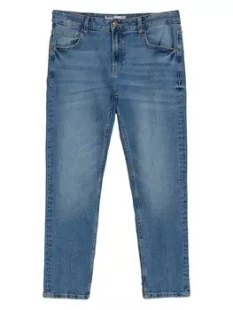 Джинсы узкого кроя Bershka, синий джинсовый